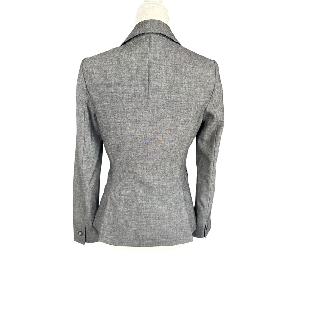 Banana Republic‎ Womens Blazer Size 2 Grey Wool Stretch Professional Work Office - Picture 6 of 7